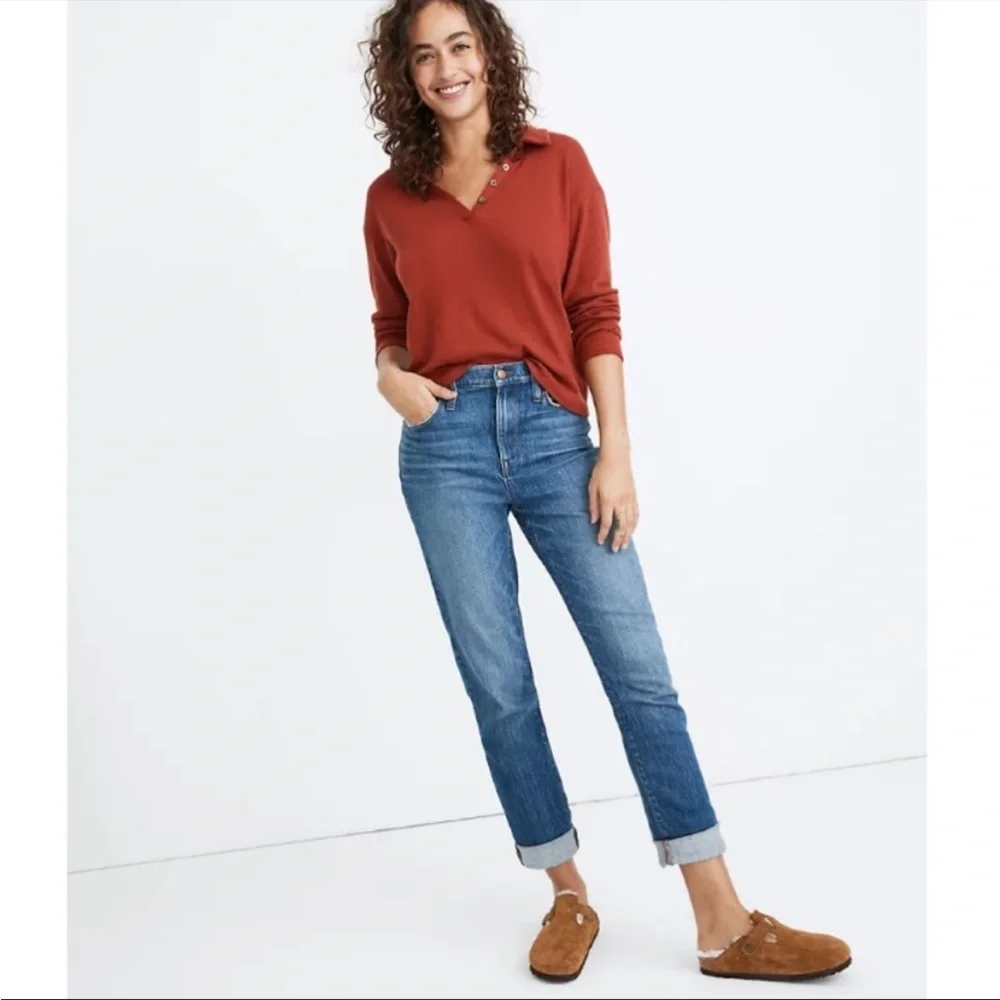 NWT Madewell The High Rise Slim Boyjean 26